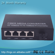 4 port fast electrical ethernet multimode optical fiber switch